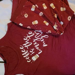 Torrid Size 2 maroon pajama Set,  tank top/ capris